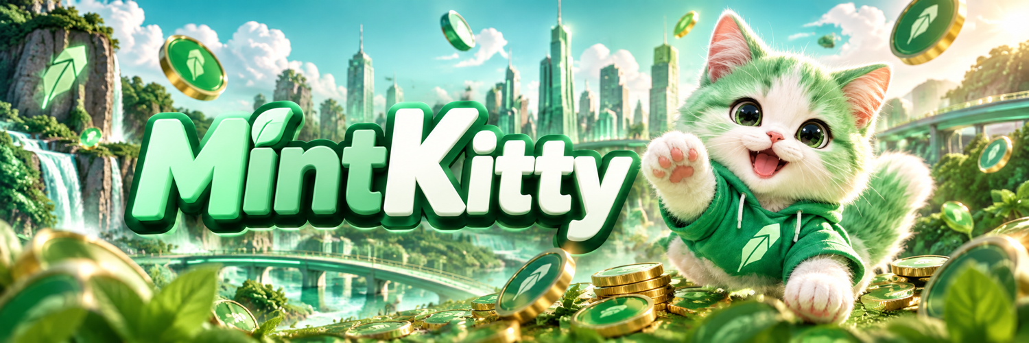MintKitty in a vibrant mint city